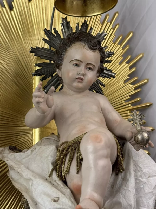 Bambino Gesù 32cm Tempietto Raggiera - immagine 2