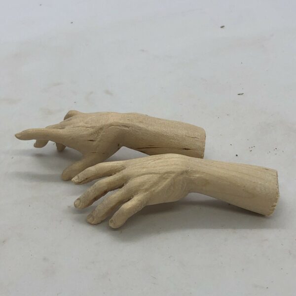 Mani legno uomo 4 cm palmo dita - immagine 9