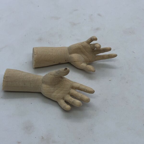 Mani legno uomo 4 cm palmo dita - immagine 10