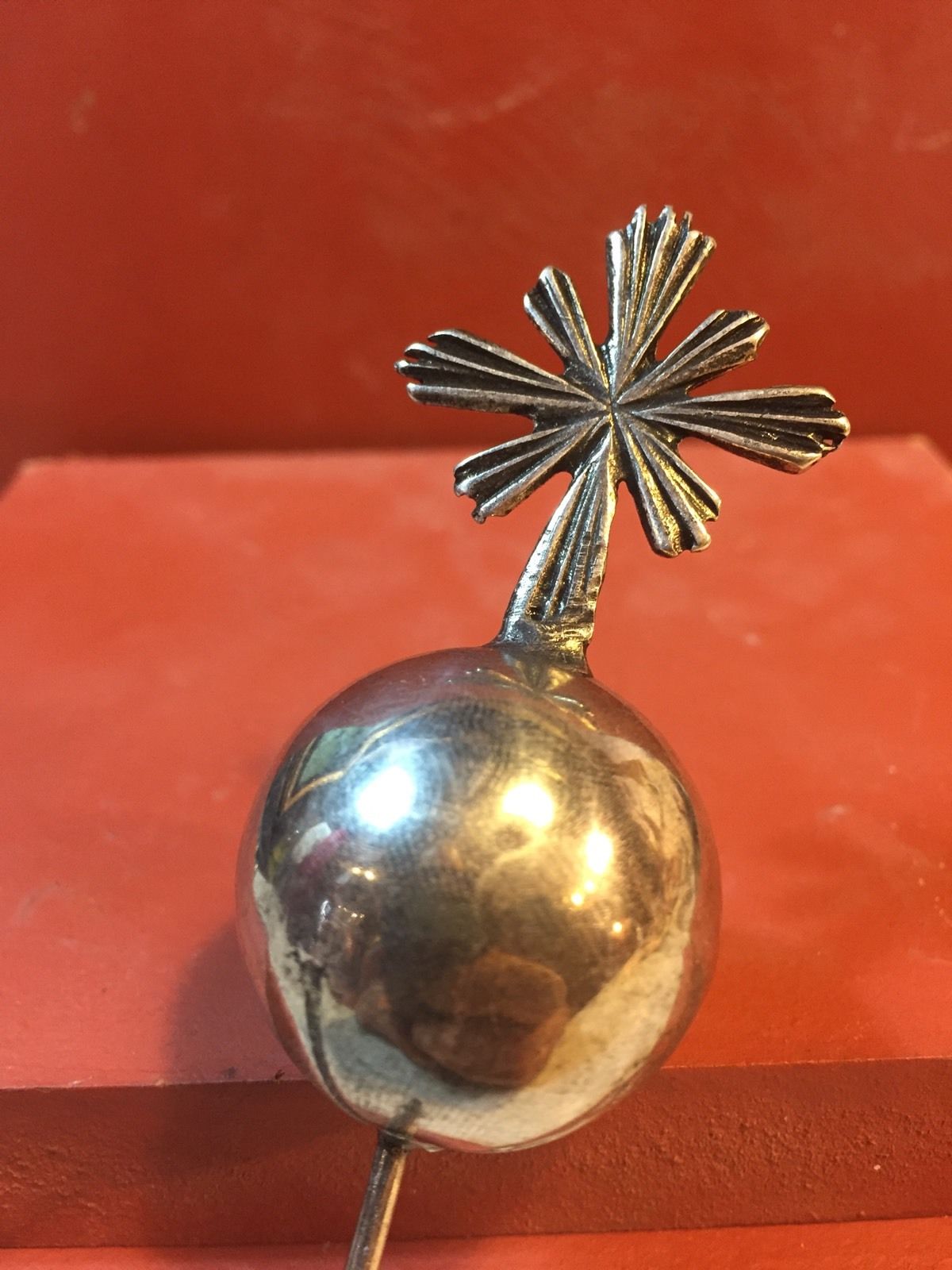 1,6 cm globo con croce metallo ihs per Bambinello statua accessori mondo santi 