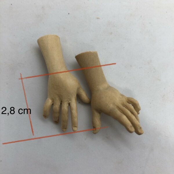 Paio di mani donna 2,8 cm palmo dita - immagine 2