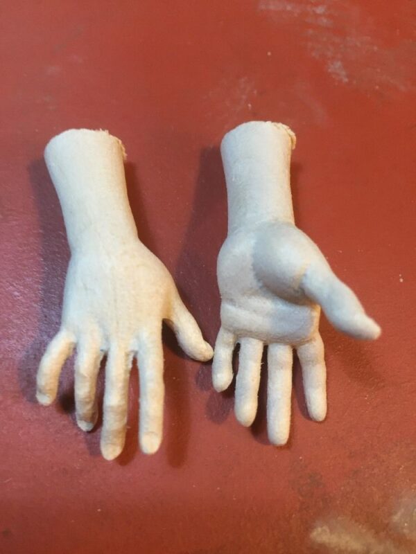 Paio di mani donna 2,8 cm palmo dita