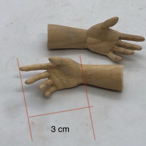 Paio di mani legno uomo figura - immagine 4