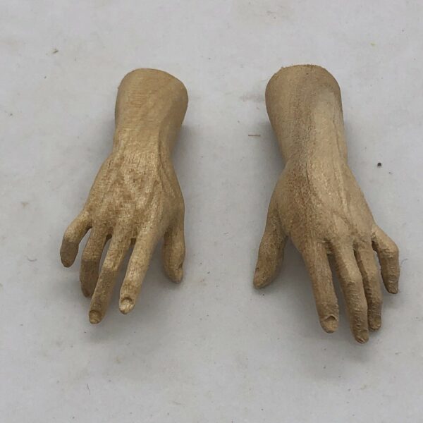 Mani in legno maschili 3 cm polso dita - immagine 3
