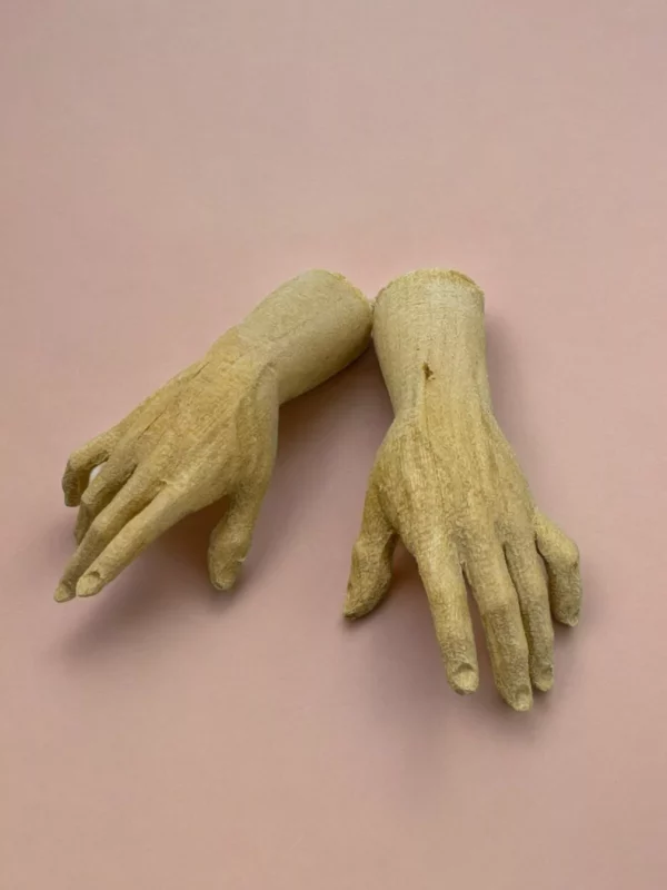 Mani in legno maschili 3 cm polso dita