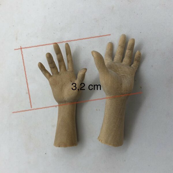 Coppia mani  3,2 Cm palmo dita - immagine 3