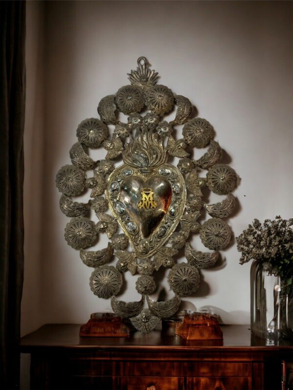 Ex Voto Cuore Sacro 40 Cm Cesellato - immagine 6