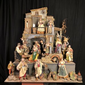 Casa scena osteria presepe Napoleano krippen crechè Neapolitan