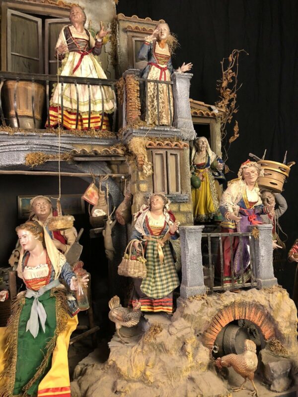 Casa scena osteria presepe Napoleano krippen crechè Neapolitan 130x74x140cm - immagine 3