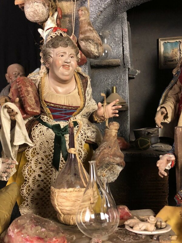 Casa scena osteria presepe Napoleano krippen crechè Neapolitan 130x74x140cm - immagine 4