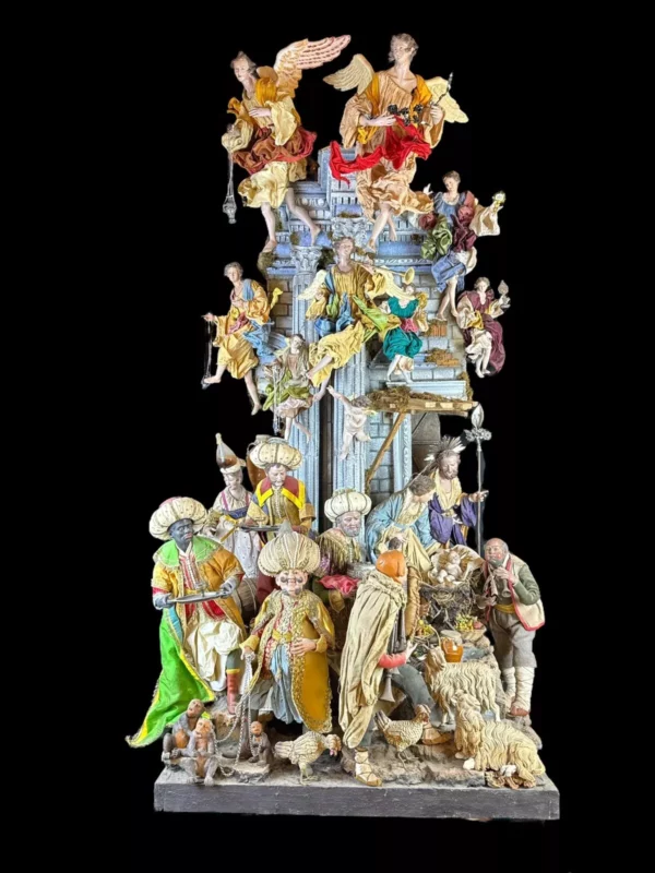 Scoglio tempio presepe completo 73 cm x 64 cm P 140
