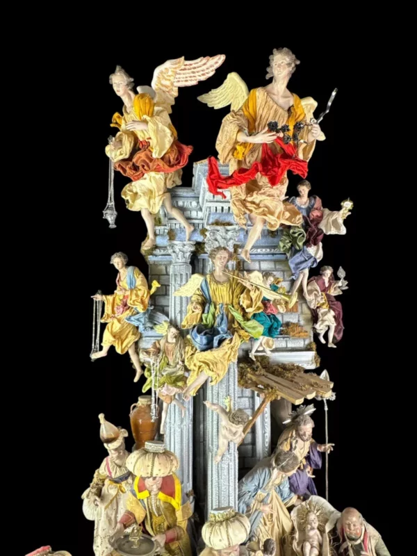 Scoglio tempio presepe completo 73 cm x 64 cm P 140 - immagine 4