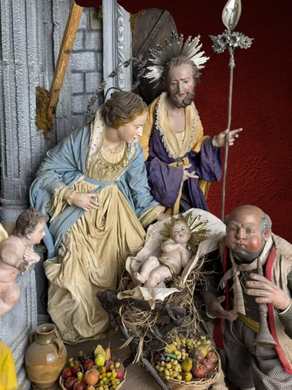 Scoglio tempio presepe completo 73 cm x 64 cm P 140 - immagine 5