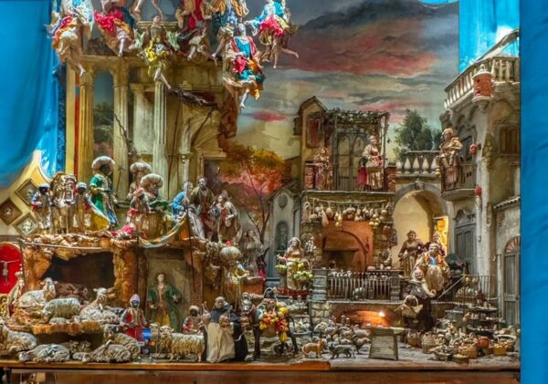 Presepe Napoletano Lineare ( solo scenografia )240x100 cm  altezza 180 cm - immagine 5
