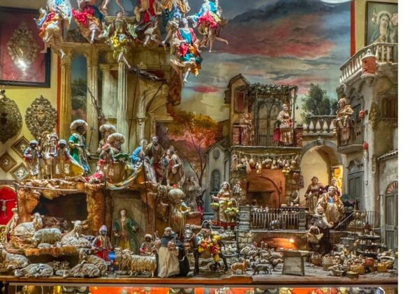Presepe Napoletano Lineare ( solo scenografia )240x100 cm  altezza 180 cm - immagine 6