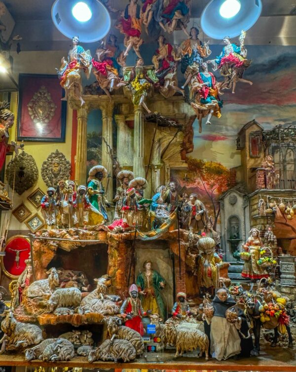 Presepe Napoletano Lineare ( solo scenografia )240x100 cm  altezza 180 cm - immagine 2