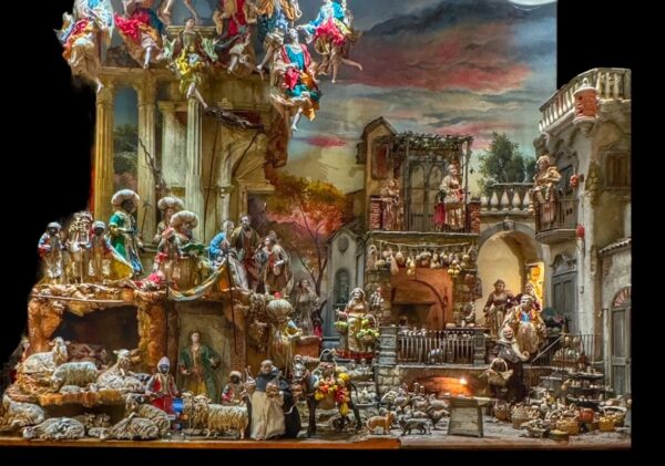 Presepe Napoletano Lineare ( solo scenografia )240x100 cm  altezza 180 cm