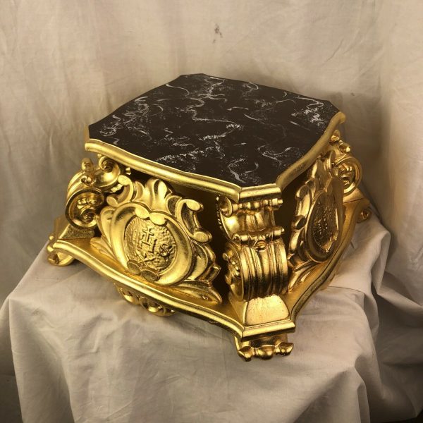 Base Processionale Legno Foglia Oro porporina Gesu' Santo Intaglio 18x18 ihs - immagine 2