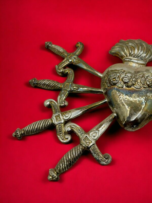 Cuore sette dolori Spadni per statua Addolorata 31x23 cm - immagine 4