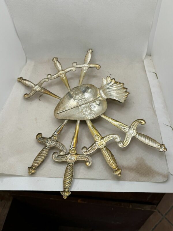 Cuore sette dolori Spadni per statua Addolorata 31x23 cm - immagine 10