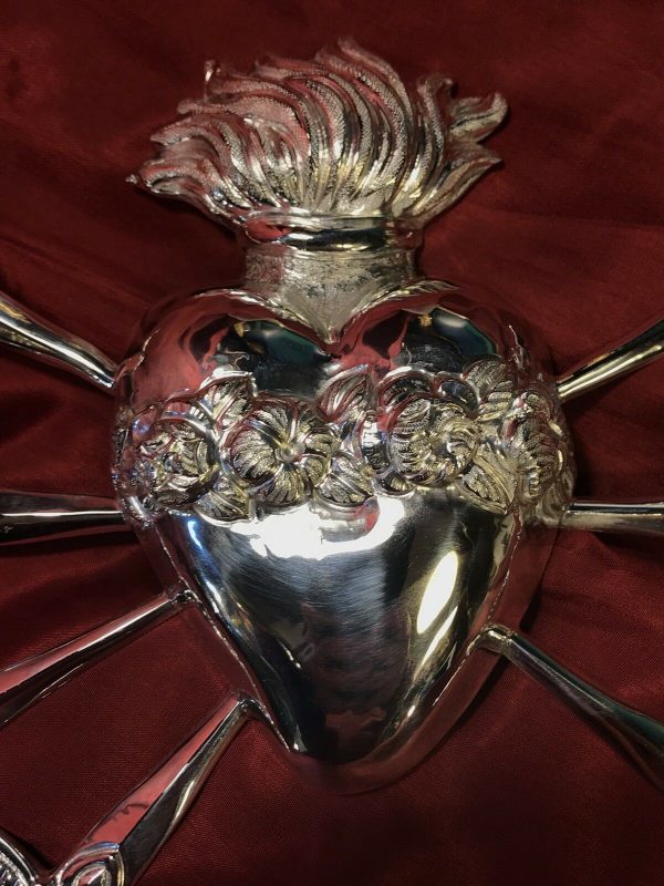 Cuore sette dolori Spadni per statua Addolorata 31x23 cm - immagine 9