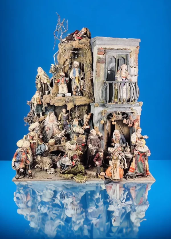 Presepe Napoletano completo casa osteria Nativita'