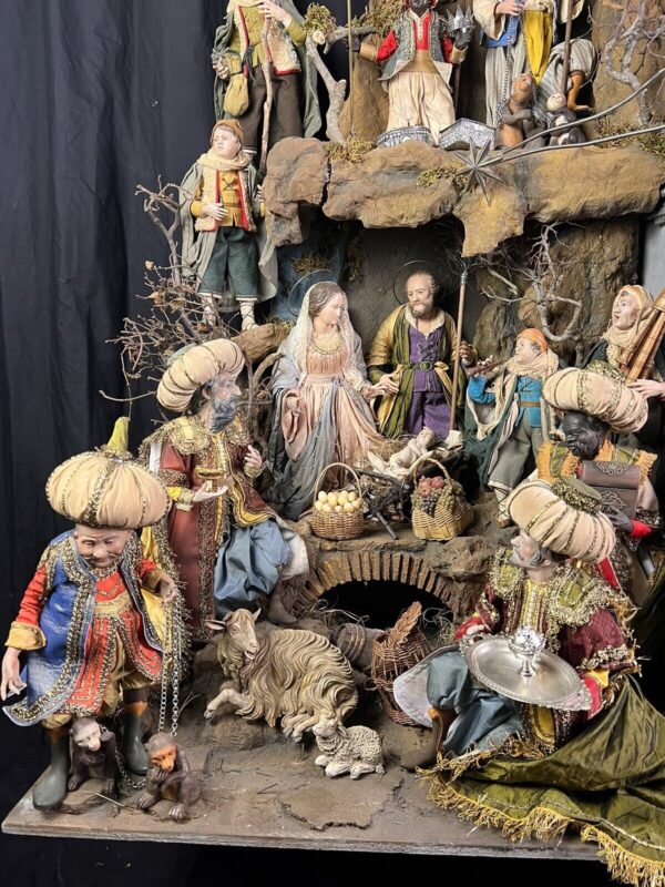 Presepe Napoletano completo casa osteria Nativita' - immagine 3