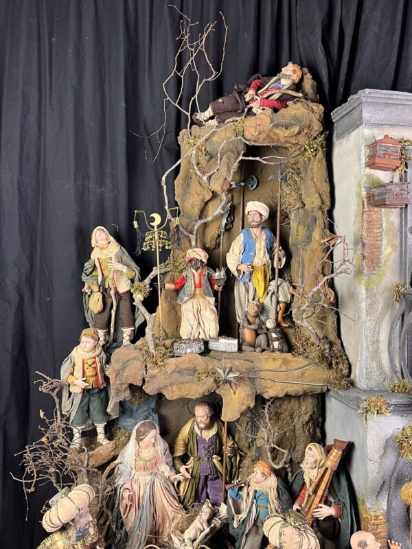 Presepe Napoletano completo casa osteria Nativita' - immagine 2