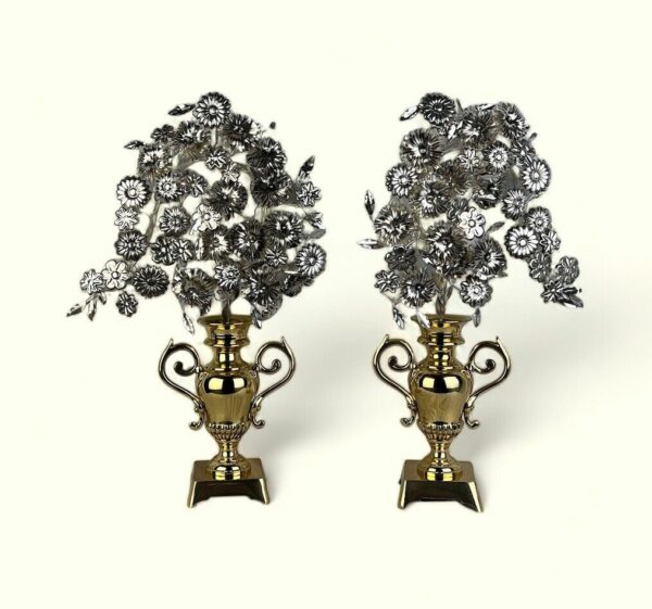 Coppia di anfore fiorite 30 cm - immagine 11