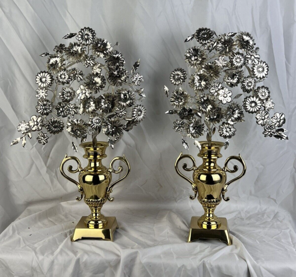 Coppia di anfore fiorite 30 cm - immagine 10