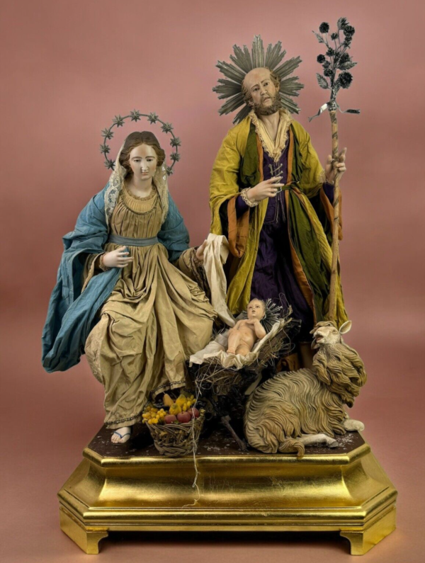 Nativita' Stile ‘700 Napoletano Presepe Arte presepiale 40x30x65cm - immagine 4
