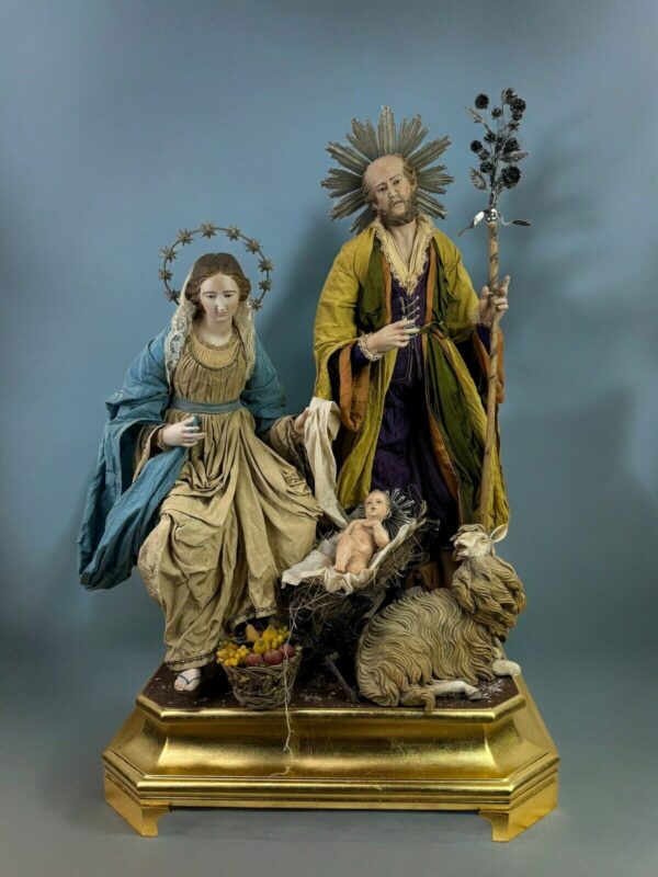 Nativita' Stile ‘700 Napoletano Presepe Arte presepiale 40x30x65cm