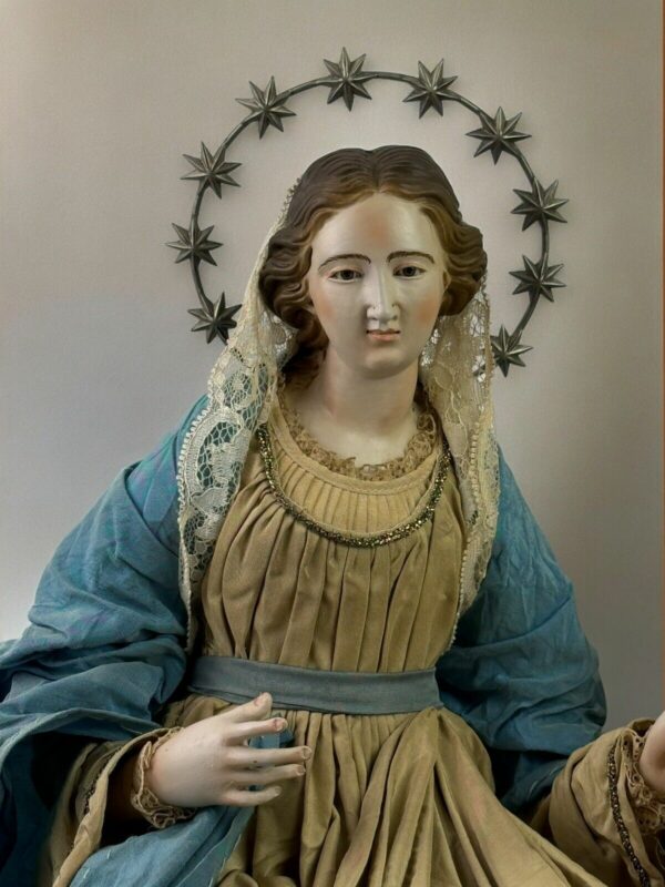 Nativita' Stile ‘700 Napoletano Presepe Arte presepiale 40x30x65cm - immagine 3