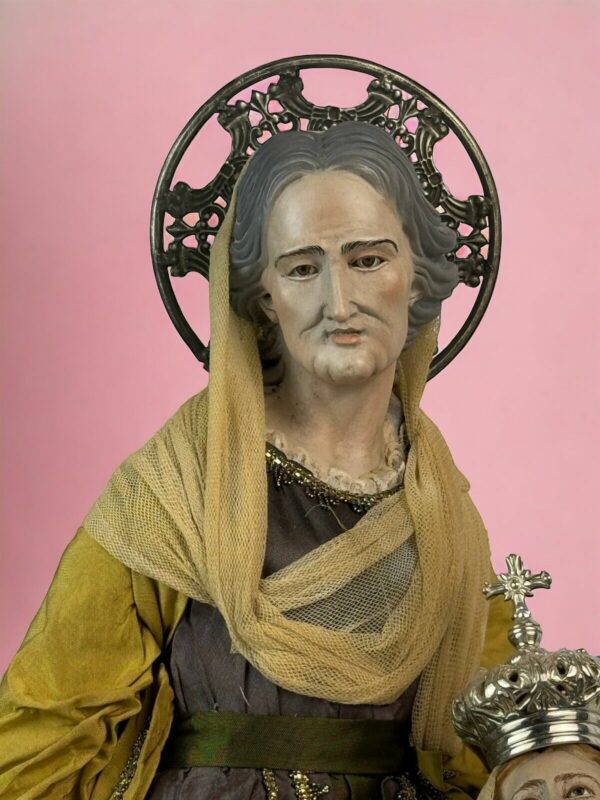 San Anna Maria Bambina alle paludi Madonna statua Vestita devozionale 57 cm - immagine 3