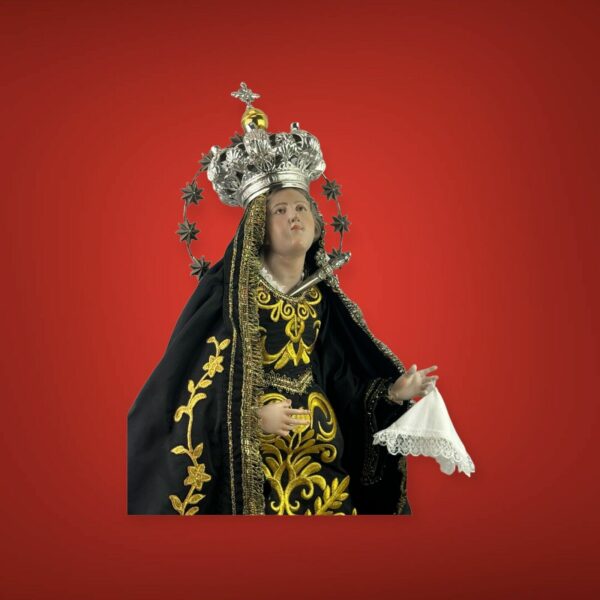 Madonna Addolorata  65 cm statua Vestita devozionale - immagine 2