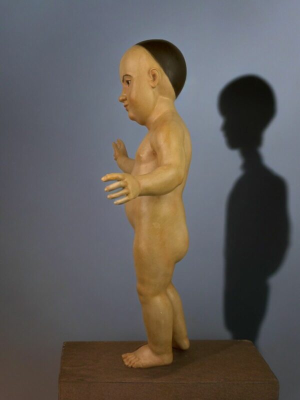 Bambinello Napoletano Gesù di Praga legno scultura ihs 76 - immagine 4