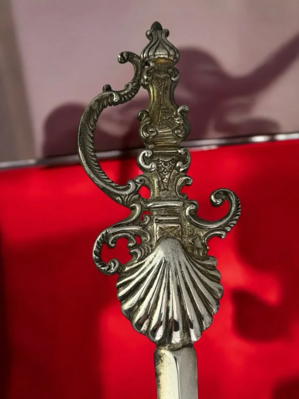 Spada Spadino per statua Madonna Addolorata metallo bagno argento 37 cm - immagine 2
