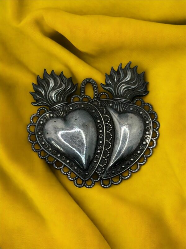 Sacro cuore doppio  7,5x7,5cm