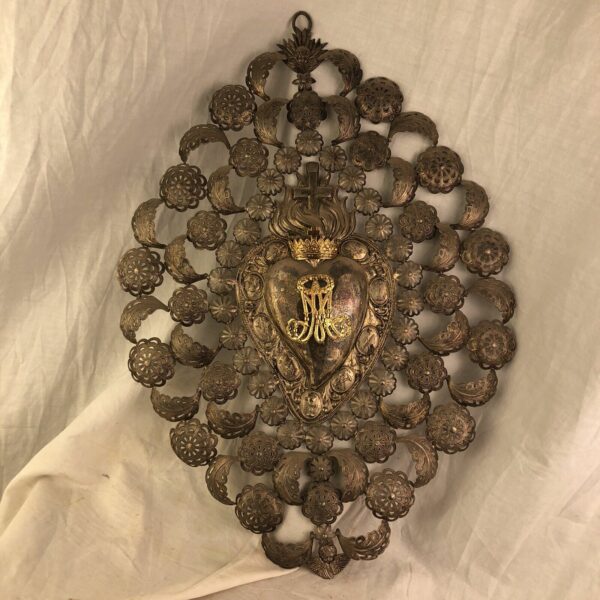 Ex voto cuore sacro puttini Pgr 50 cm - immagine 4
