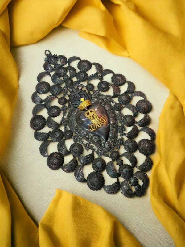 Ex voto cuore sacro puttini Pgr 50 cm - immagine 2