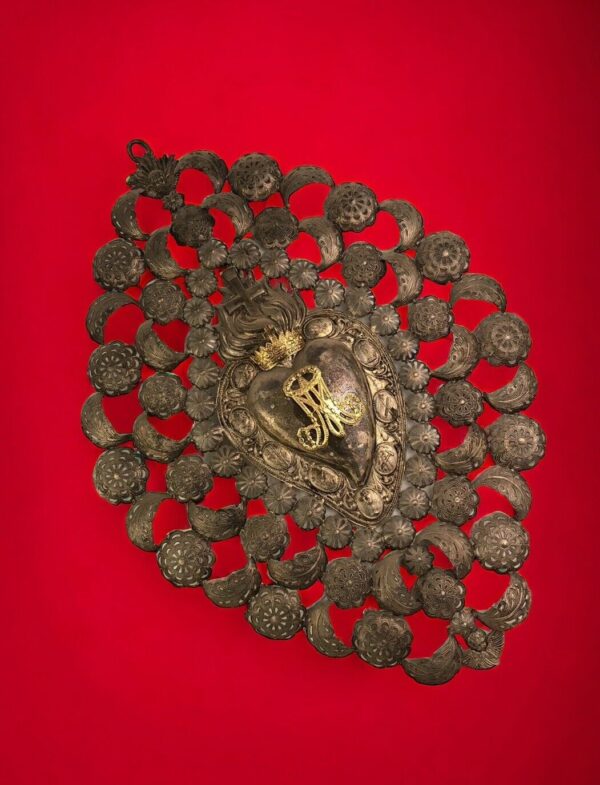 Ex voto cuore sacro puttini Pgr 50 cm