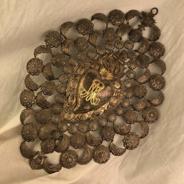 Ex voto cuore sacro puttini Pgr 50 cm - immagine 5