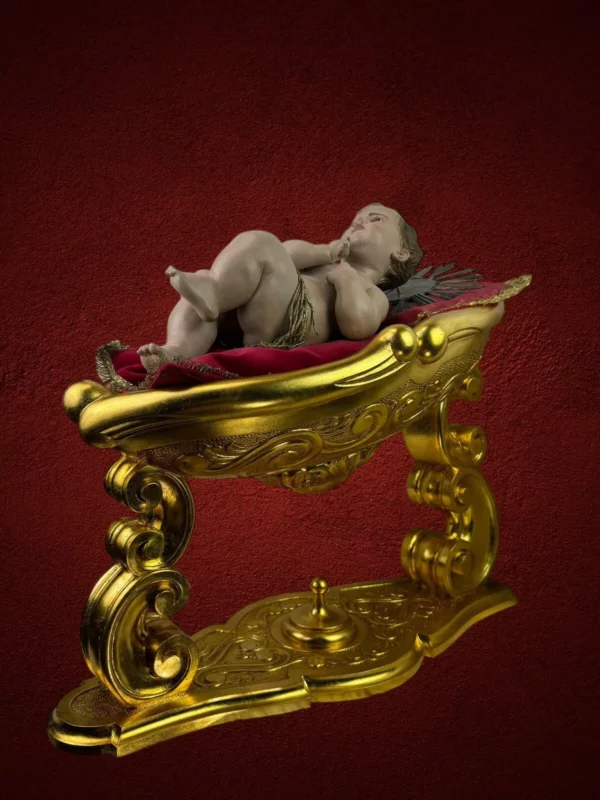 Culla in legno Bambino Gesu'  37 cm - immagine 10