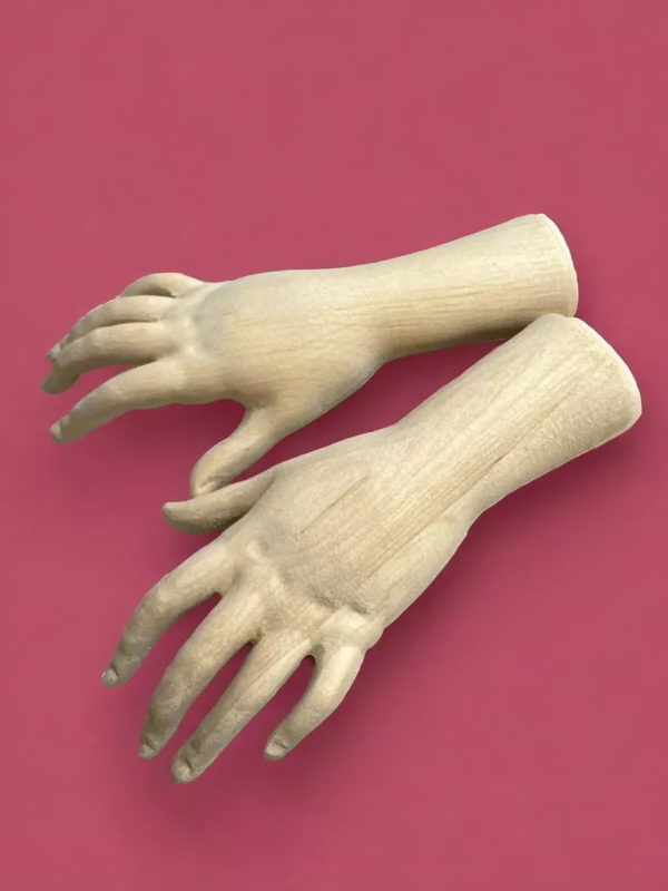 Coppia mani donna 6 cm palmo dita