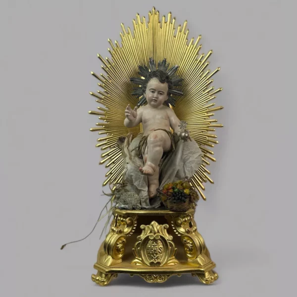 Bambino Gesù 32cm Tempietto Raggiera - immagine 5