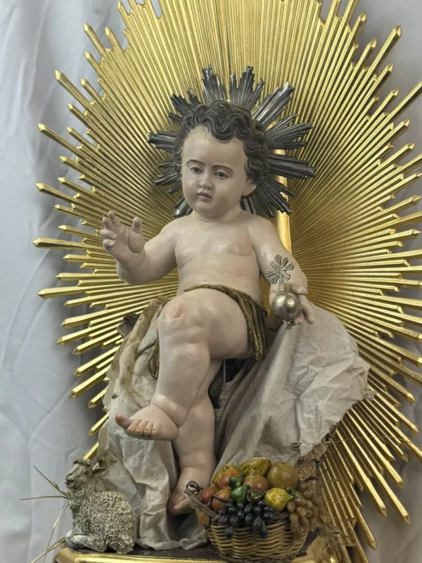 Bambino Gesù 32cm Tempietto Raggiera - immagine 4