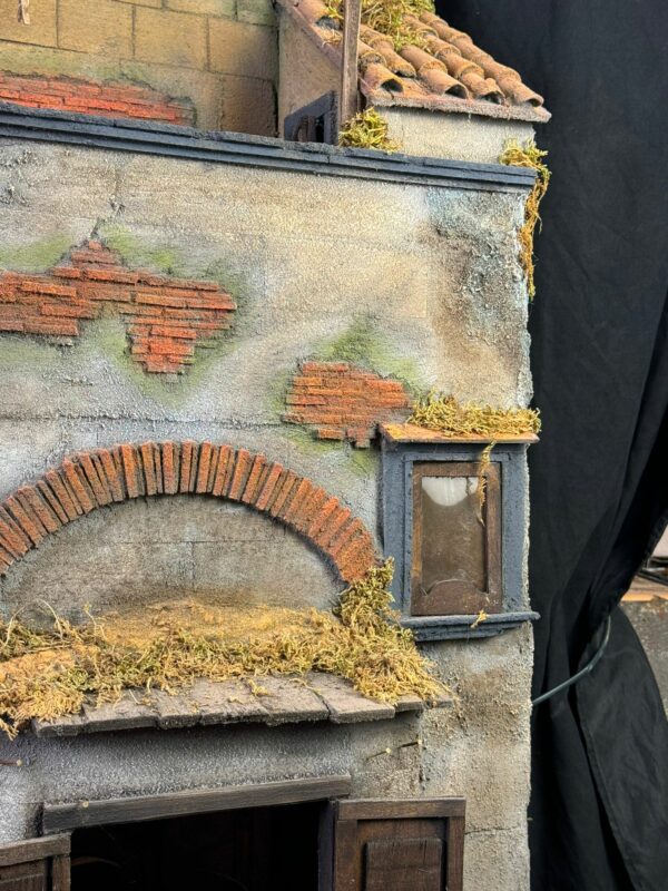 Scoglio presepe completo osteria casa 130x60x155cm - immagine 12