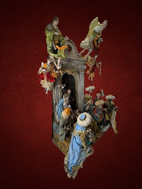 Presepe Napoletano completo 73x40x100cm - immagine 13