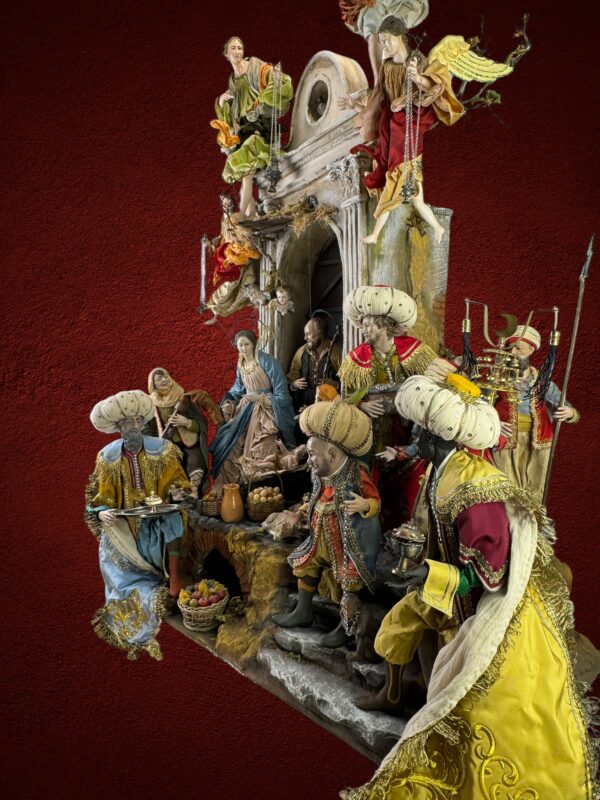 Presepe Napoletano completo 73x40x100cm - immagine 12