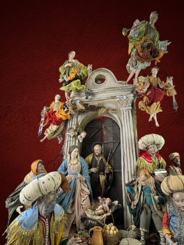 Presepe Napoletano completo 73x40x100cm - immagine 16